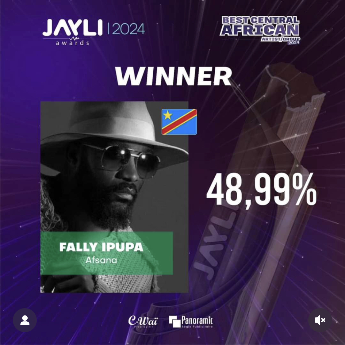 Fally Ipupa Sacré « Meilleur Artiste d’Afrique Centrale » aux Jayly Awards 2024